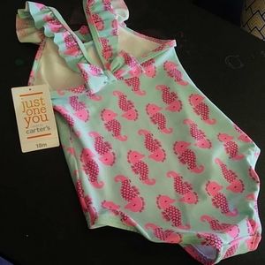 Baby girl one piece swim suit🍭 (CARTER'S)